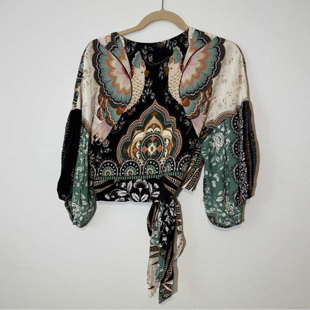 FARM Rio Multicolor Patterned Wrap Top - Picture 2 of 5